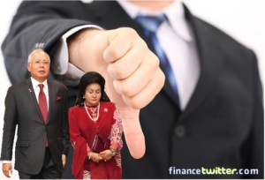 Najib-Razak-and-Rosmah-Mansor-Thumb-Down